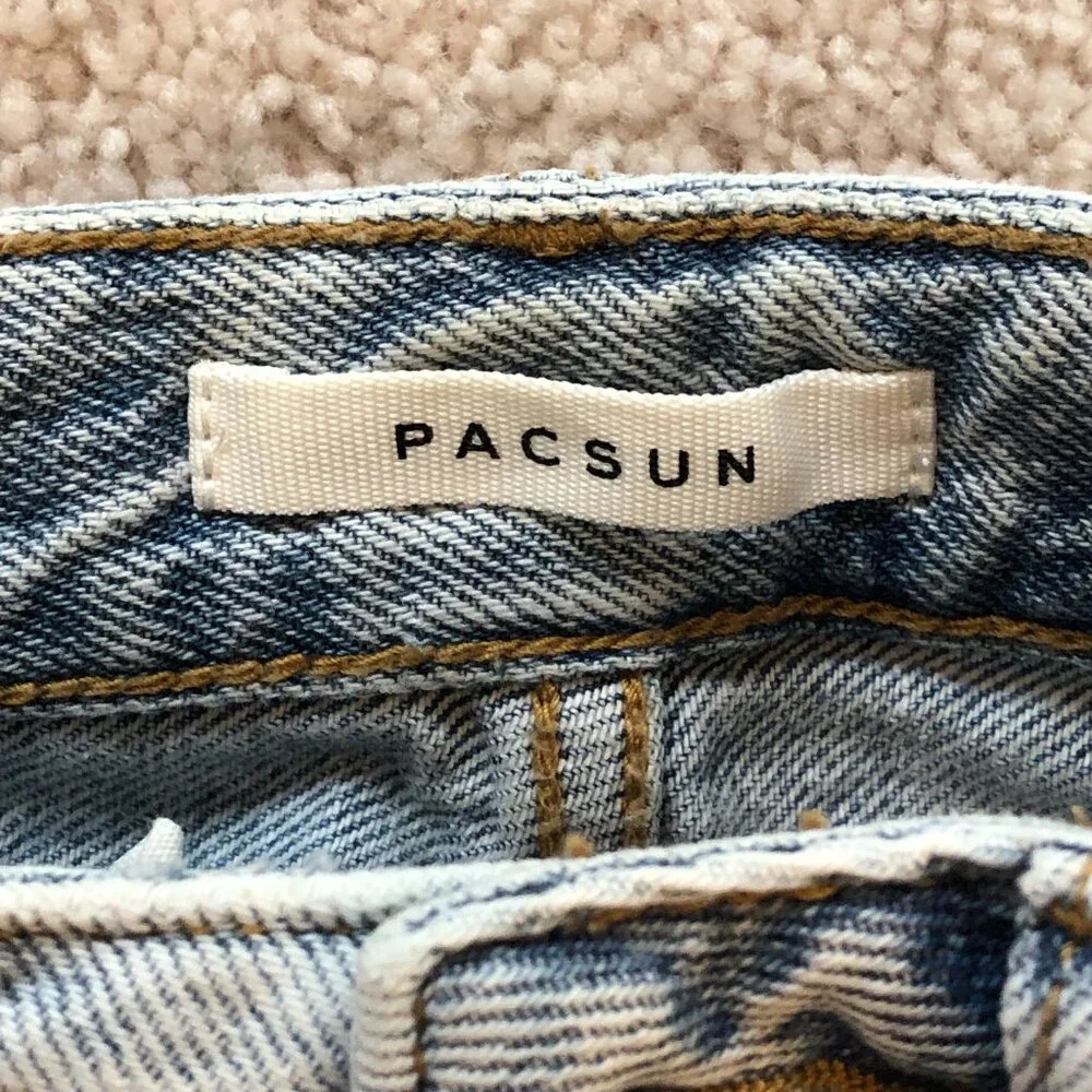 PacSun Women's Light Indigo Ripped '90s Boyfriend High Rise Jeans Size 23 - Picture 4 of 12